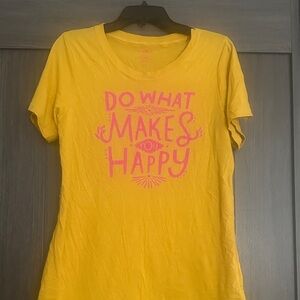 Euc Natural Life Graphic Tee - 'Do What Makes You Happy' size xl